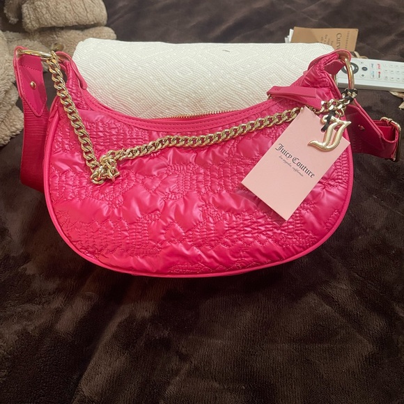 Juicy Couture Handbags - Juicy Couture Hot Pink Quilted Shoulder Bag